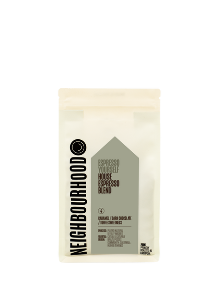 beanz Neighbourhood Espresso Yourself House Whole Bean Coffee, 250g, Black