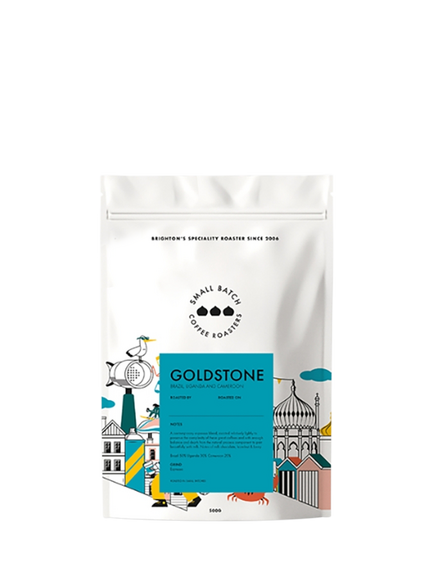 beanz Small Batch Coffee Roasters Goldstone Espresso Coffee Beans, 250g, Black