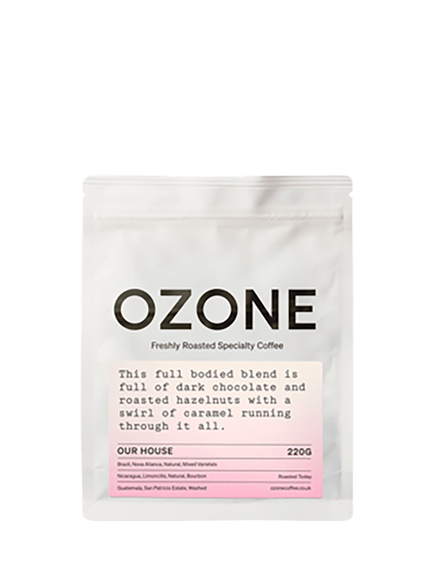 beanz Ozone Coffee Our House Whole Bean Coffee, 220g, Black