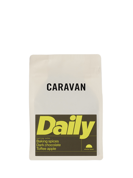 beanz Caravan Coffee The Daily Whole Bean Coffee, 200g, Black
