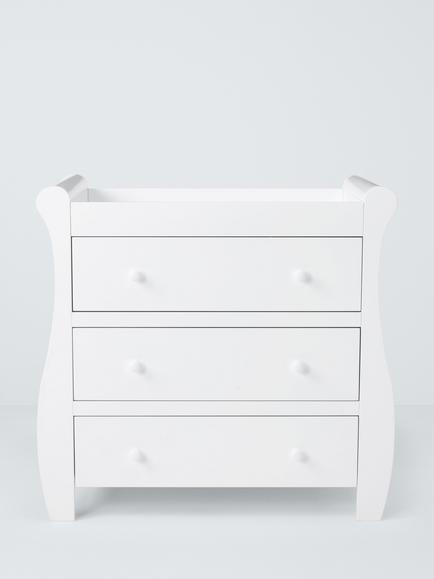 John Lewis Noa Changing Table Dresser, FSC-Certified (Pine Wood, MDF & Plywood), White - view 2, White