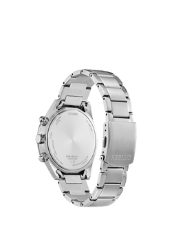 Citizen AT8260-51M Radio Control Men's Chronograph Bracelet Strap Watch, Blue/Silver - view 2, Blue