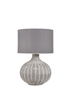 Pacific Allona Woven Rattan Table Lamp, Grey