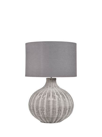 Pacific Allona Woven Rattan Table Lamp, Grey