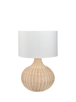 Pacific Allona Woven Rattan Table Lamp, Ivory