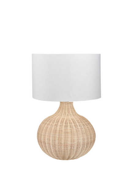 Pacific Allona Woven Rattan Table Lamp, Ivory