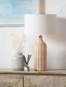 Pacific Anika Woven Rattan Table Lamp - view 2, Natural