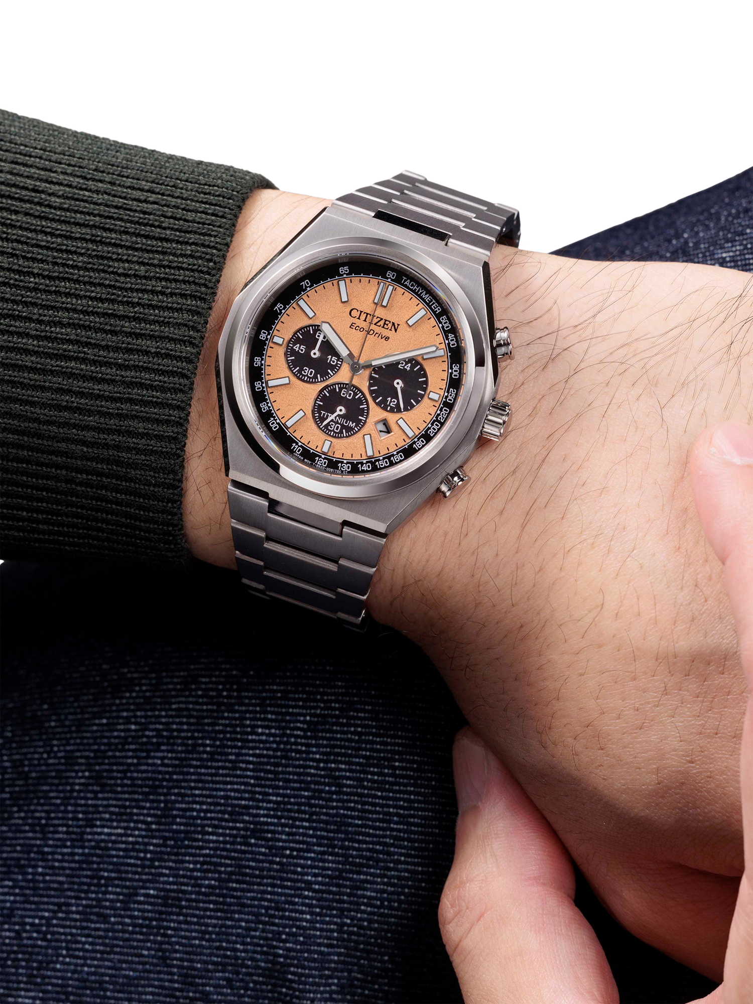 Product image 6 of 7, which shows Citizen CA4610-85Z Zenshin Super Titanium™ Men's Bracelet Strap Watch