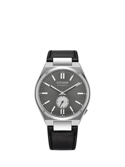 Citizen NK5010-01H Tsuyosa Small Seconds Men's Leather Strap Watch, Black