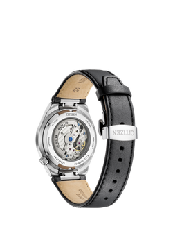 Citizen NK5010-01H Tsuyosa Small Seconds Men's Leather Strap Watch - view 2, Black