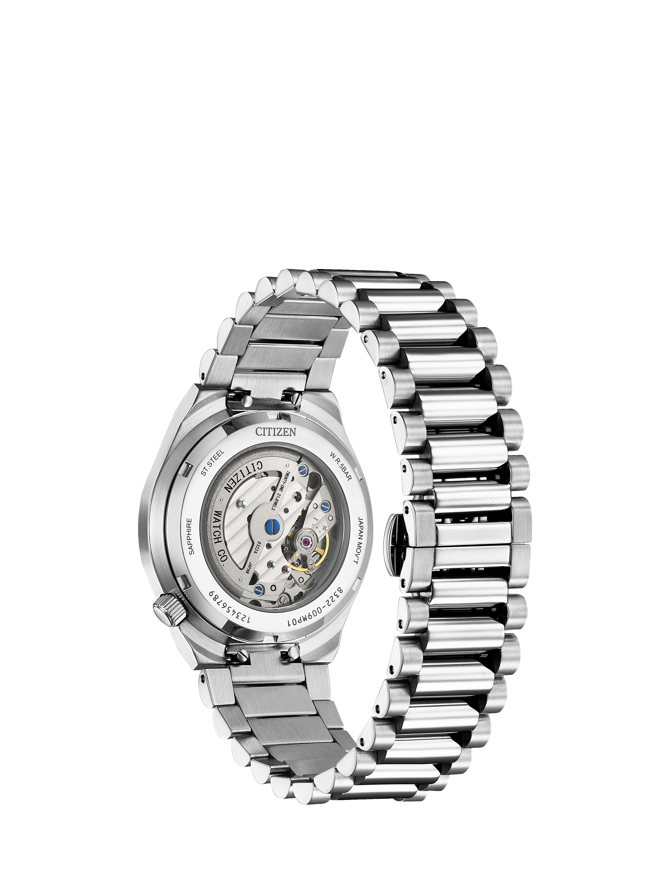 Product image 2 of 6, which shows Citizen Men's NK5010-51X Tsuyosa Small Seconds Bracelet Strap Watch, Green/Silver