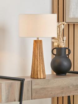 Pacific Draydon Mango Wood Table Lamp - view 2, Natural