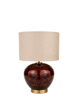Pacific Lucien Glass Table Lamp, Brown, Brown