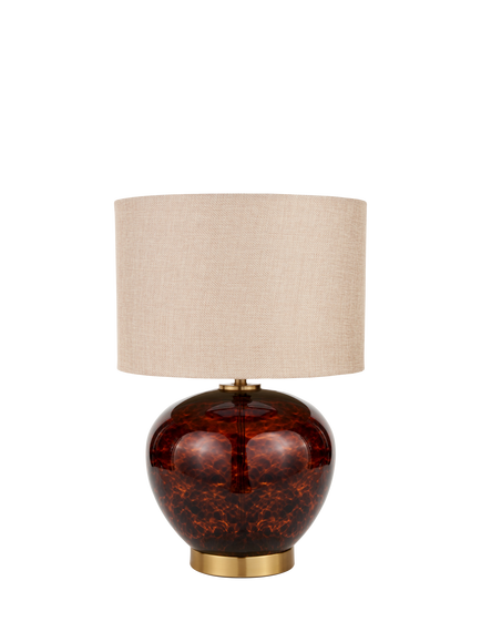 Pacific Lucien Glass Table Lamp, Brown, Brown
