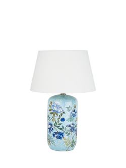 Designers Guild Porcelaine Floral Table Lamp, Blue, Blue