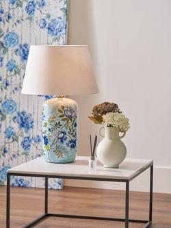 Designers Guild Porcelaine Floral Table Lamp, Blue - view 2, Blue