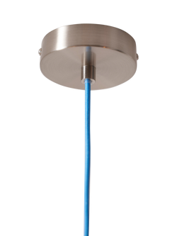 Designers Guild Brera Woven Rattan Striped Pendant Ceiling Light - view 2, Blue