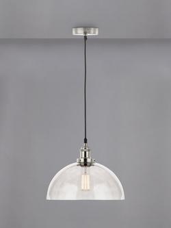 Pacific Cecilia Glass Dome Pendant Ceiling Light, Clear