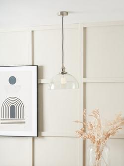 Pacific Cecilia Glass Dome Pendant Ceiling Light - view 2, Clear