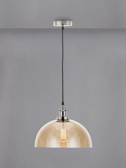 Pacific Cecilia Glass Dome Pendant Ceiling Light, Gold