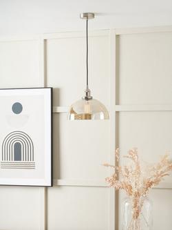 Pacific Cecilia Glass Dome Pendant Ceiling Light - view 2, Gold