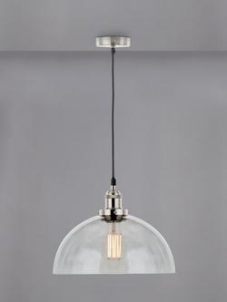 Pacific Cecilia Glass Dome Pendant Ceiling Light, Grey