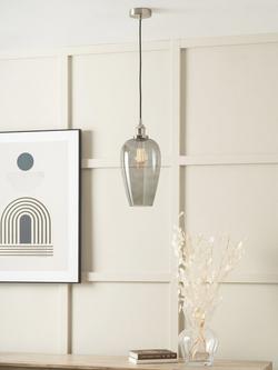 Pacific Clio Long Glass Shade Pendant Ceiling Light - view 2, Grey