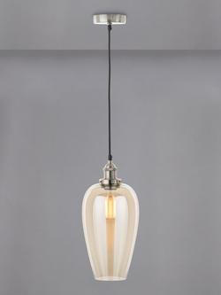 Pacific Clio Long Glass Shade Pendant Ceiling Light, Gold