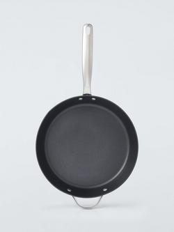 John Lewis 'The Pan' Aluminium Non-Stick Frying Pan with Helper Handle, 30cm - view 2, Black