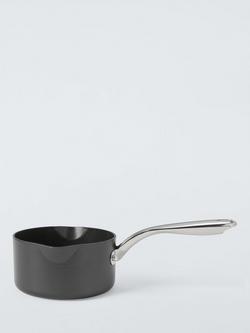 John Lewis 'The Pan' Aluminium Non-Stick Milk Pan, 14cm, Black