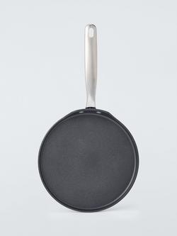 John Lewis 'The Pan' Aluminium Non-Stick Pancake/Crepe Pan, 25cm - view 2, Black