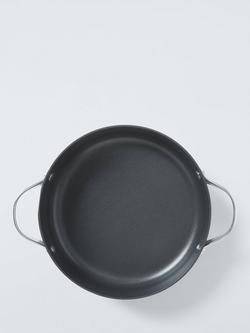 John Lewis 'The Pan' Aluminium Non-Stick Shallow Casserole & Lid - view 2, Black