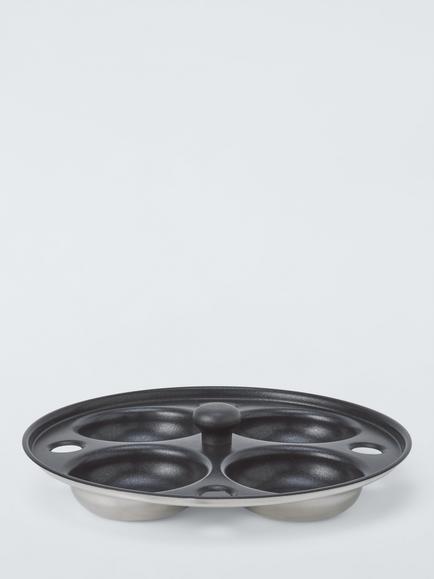 John Lewis 'The Pan' Non-Stick Egg Poacher Insert, 4 Hole, Stainless Steel