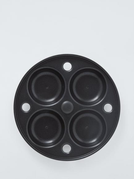 John Lewis 'The Pan' Non-Stick Egg Poacher Insert, 4 Hole - view 2, Stainless Steel