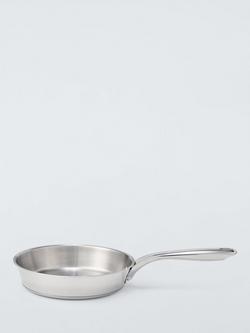 John Lewis 'The Pan' Stainless Steel Uncoated Frying Pan, Stainless Steel