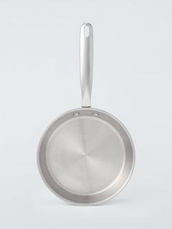John Lewis 'The Pan' Stainless Steel Uncoated Frying Pan - view 2, Stainless Steel