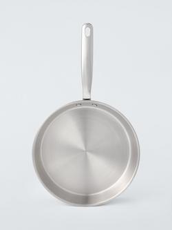 John Lewis 'The Pan' Stainless Steel Uncoated Frying Pan - view 2, Stainless Steel