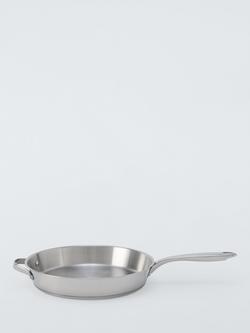 John Lewis 'The Pan' Stainless Steel Uncoated Frying Pan, Stainless Steel