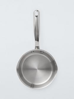 John Lewis 'The Pan' Stainless Steel Uncoated Saucepan & Lid - view 2, Stainless Steel