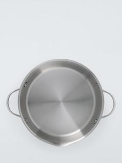 John Lewis 'The Pan' Stainless Steel Uncoated Casserole & Lid, 20cm - view 2, Stainless Steel