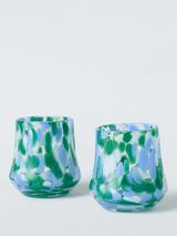 John Lewis Confetti Glass Tumbler, Set of 2, 260ml, Green