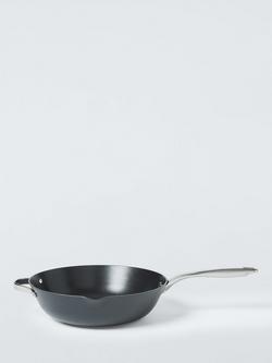 John Lewis 'The Pan' Aluminium Non-Stick Wok with Helper Handle, 30cm, Black