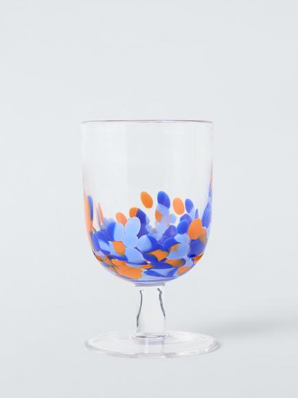 John Lewis Confetti Base Wine Glass, Set of 2, 230ml, Blue/Multi - view 2, 