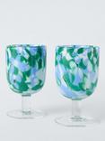John Lewis Confetti Wine Glass, Set of 2, 350ml, Green