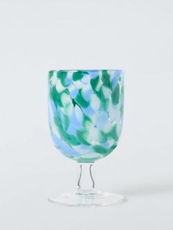 John Lewis Confetti Wine Glass, Set of 2, 350ml, Green - view 2, 