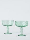 John Lewis Optic Swirl Coupe Cocktail Glass, Set of 2, 200ml, Jade