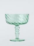 John Lewis Optic Swirl Coupe Cocktail Glass, Set of 2, 200ml, Jade