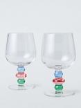 John Lewis Triple Beaded Stem Wine Glass, Set of 2, 300ml