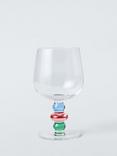 John Lewis Triple Beaded Stem Wine Glass, Set of 2, 300ml