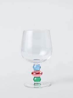 John Lewis Triple Beaded Stem Wine Glass, Set of 2, 300ml - view 2, 
